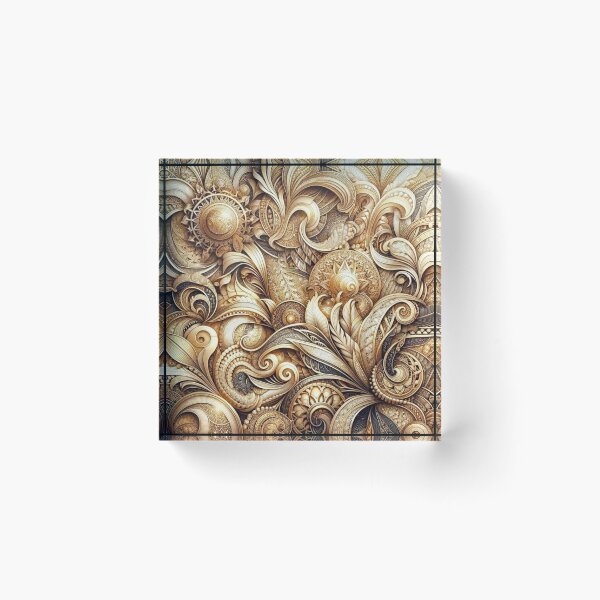 Item preview, Design Style Zentangles fine lines golden hue designed and sold by Blessinger77.