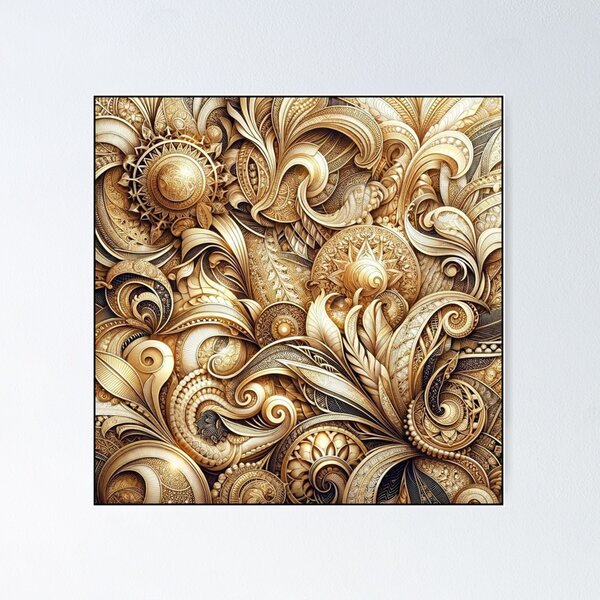 Item preview, Design Style Zentangles fine lines golden hue designed and sold by Blessinger77.