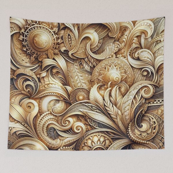 Item preview, Design Style Zentangles fine lines golden hue designed and sold by Blessinger77.