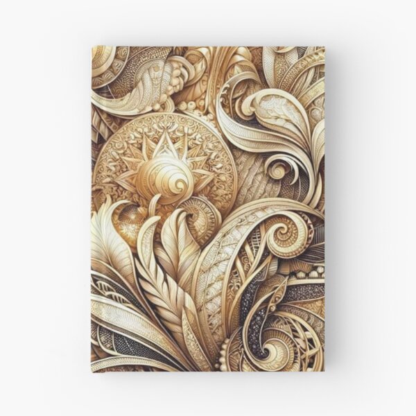 Aperçu de l'œuvre Design Style Zentangles traits fins teinte dorée  créée et vendue par Blessinger77.