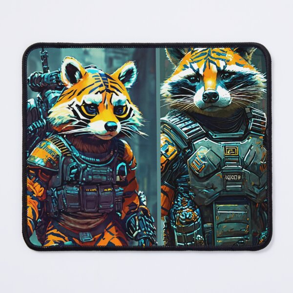Item preview, Futuristic apocalypse raccoons designed and sold by Astralia.