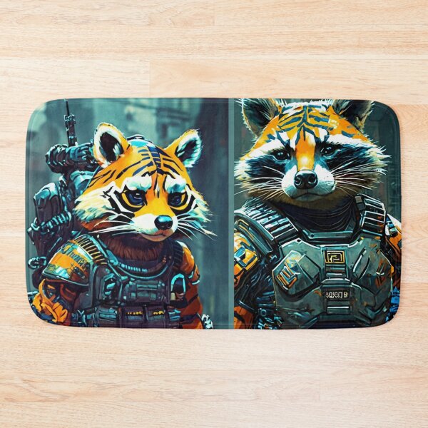 Item preview, Futuristic apocalypse raccoons designed and sold by Astralia.