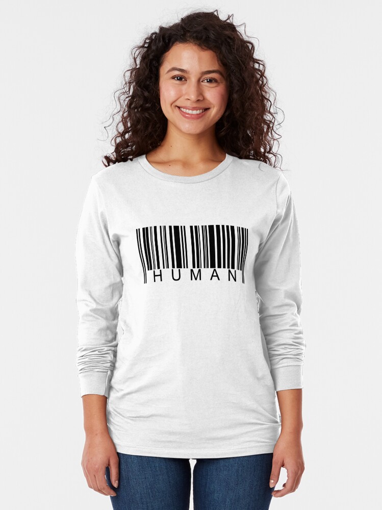 Alternate view of Human Barcode Long Sleeve T-Shirt
