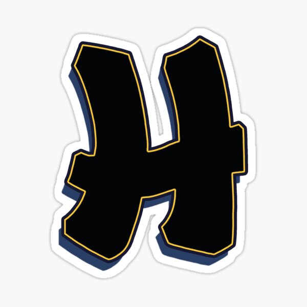 H black/yellow Sticker