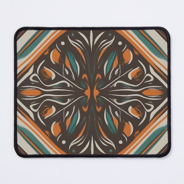Item preview, square flower pattern green brown designed and sold by pawipat.