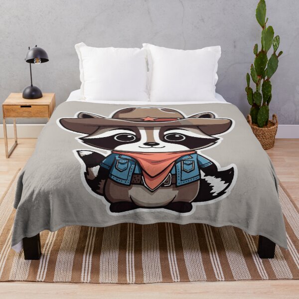 Item preview, Cute Raccoon Cowboy Cartoon designed and sold by Atlantico54.