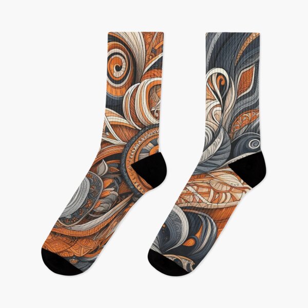 Item preview, Zentangles design fine lines orange and gray tint designed and sold by Blessinger77.