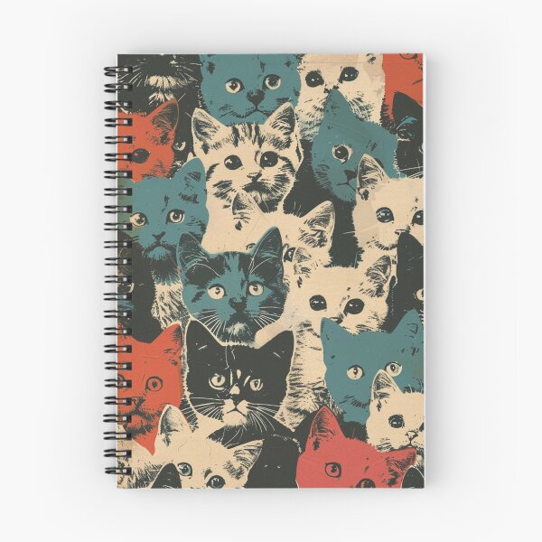 Item preview, Retro Vintage Graphic Art Cute Cat Kittens Pattern designed and sold by LVTFCOarts.