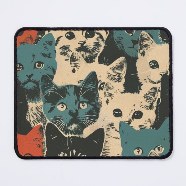 Item preview, Retro Vintage Graphic Art Cute Cat Kittens Pattern designed and sold by LVTFCOarts.