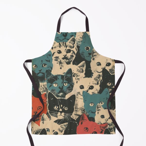 Item preview, Retro Vintage Graphic Art Cute Cat Kittens Pattern designed and sold by LVTFCOarts.
