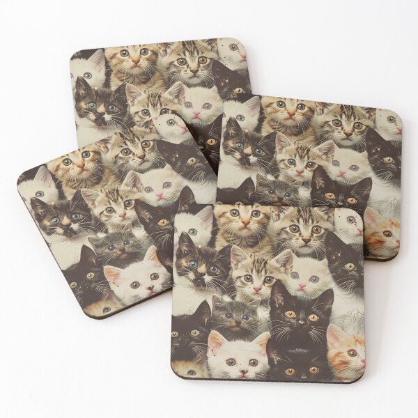 Aperçu de l'œuvre Rétro mignon chats chatons motif art drôle graphique créée et vendue par LVTFCOarts.
