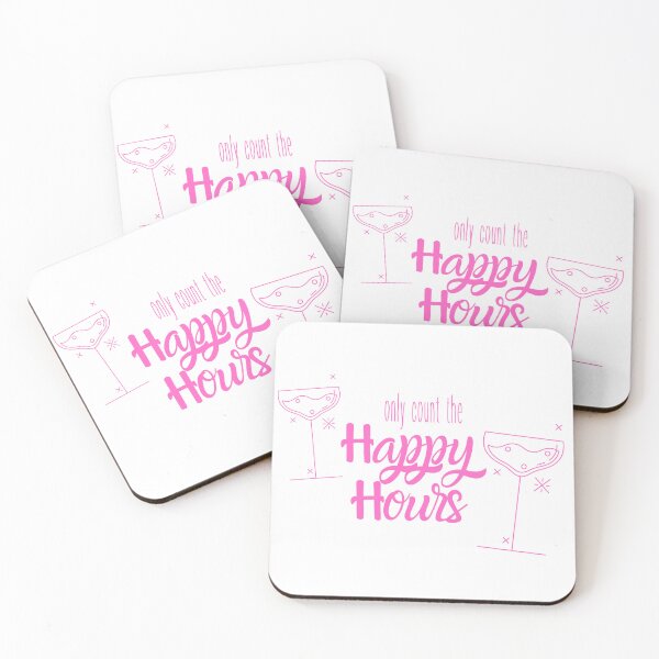 Item preview, only count the happy hours • cocktail glasses • retro vibes designed and sold by ValerieJonneArt.