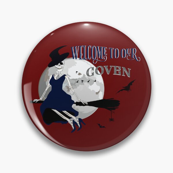 Item preview, Flying Witch silhouette. Halloween sticker. Welcome to our coven. designed and sold by Anastasiia Yurevych.