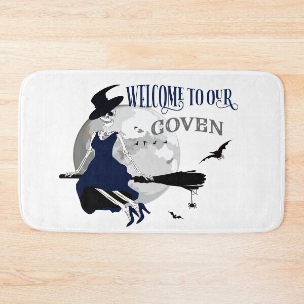 Item preview, Flying Witch silhouette. Halloween sticker. Welcome to our coven. designed and sold by Anastasiia Yurevych.