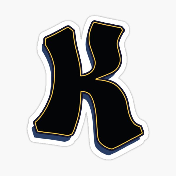 K - black / yellow Sticker