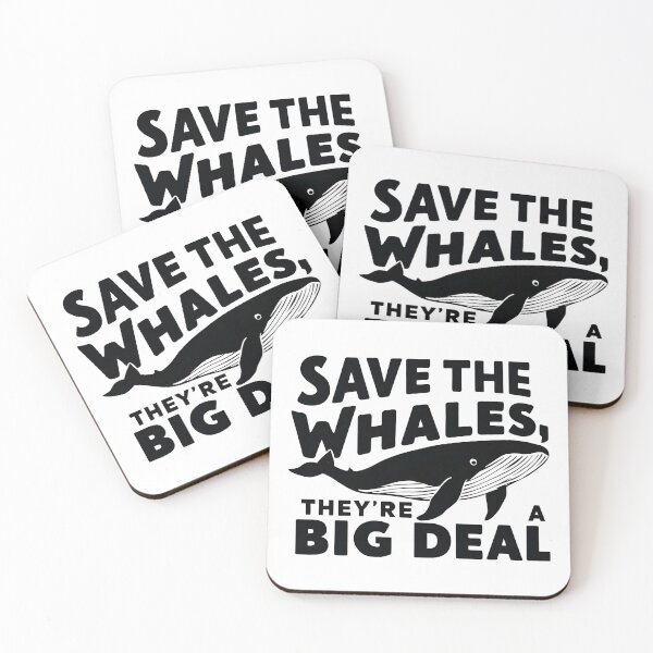 Item preview, SAVE THE WHALES: They're a Big Deal (And Black & White) designed and sold by SplashTastic.