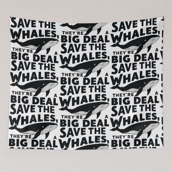 Item preview, SAVE THE WHALES: They're a Big Deal (And Black & White) designed and sold by SplashTastic.