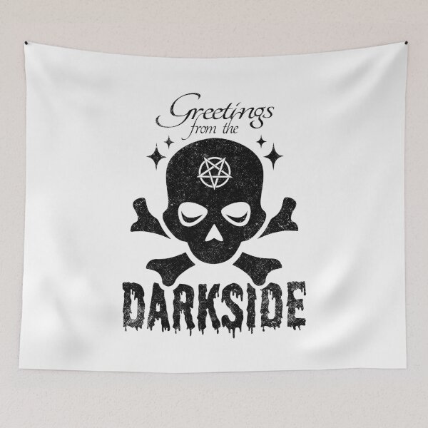 Item preview, Greetings From The Darkside Grunge Skull and Crossbones designed and sold by ObsidianDaz.