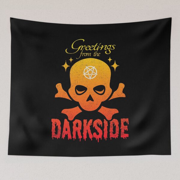 Item preview, Greetings From The Darkside Grunge Skull and Crossbones designed and sold by ObsidianDaz.