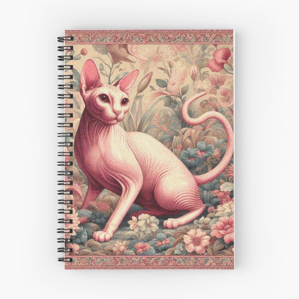 Artikelvorschau, Sphynx-Katzen-Treffpunkt im Blumengarten entworfen und verkauft von Illuministique.