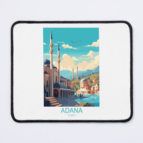Item preview, Adana Turkey. Vintage Style Travel Poster. designed and sold by Lucy Goosy Art.