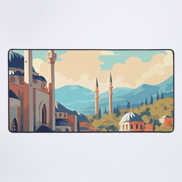 Item preview, Adana Turkey. Vintage Style Travel Poster. designed and sold by Lucy Goosy Art.