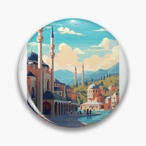 Item preview, Adana Turkey. Vintage Style Travel Poster. designed and sold by Lucy Goosy Art.