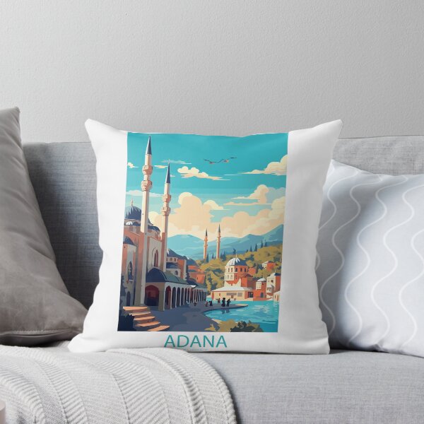 Item preview, Adana Turkey. Vintage Style Travel Poster. designed and sold by Lucy Goosy Art.