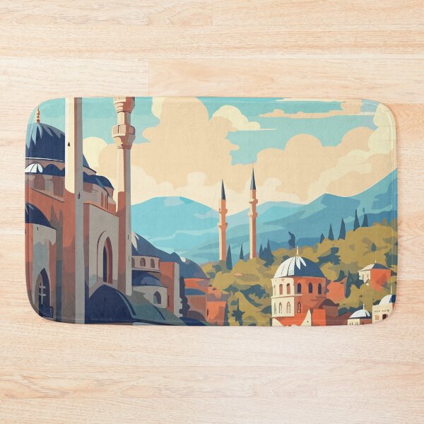 Item preview, Adana Turkey. Vintage Style Travel Poster. designed and sold by Lucy Goosy Art.