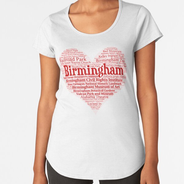 Item preview, Heart of Birmingham Red Heart Word Cloud Products designed and sold by Mel747.