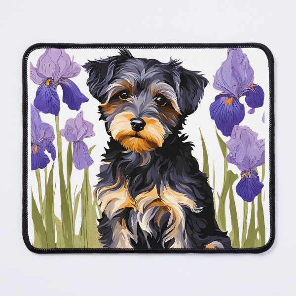 Item preview, Yorkipoo Amongst Irises designed and sold by Fredster1966.