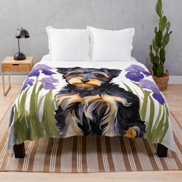 Item preview, Yorkipoo Amongst Irises designed and sold by Fredster1966.