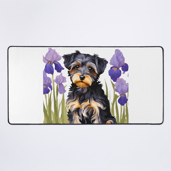 Item preview, Yorkipoo Amongst Irises designed and sold by Fredster1966.