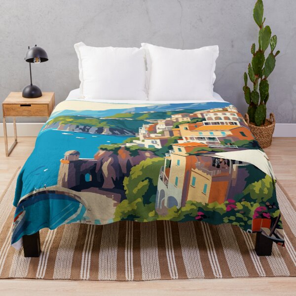 Item preview, Amalfi Italy. Vintage Style Travel Poster. designed and sold by Lucy Goosy Art.