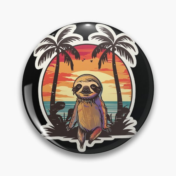Artikelvorschau, Mein Seelentier ist das Faultier. Faultier im Urlaub, am Strand, unter Palmen. entworfen und verkauft von elnexshop.
