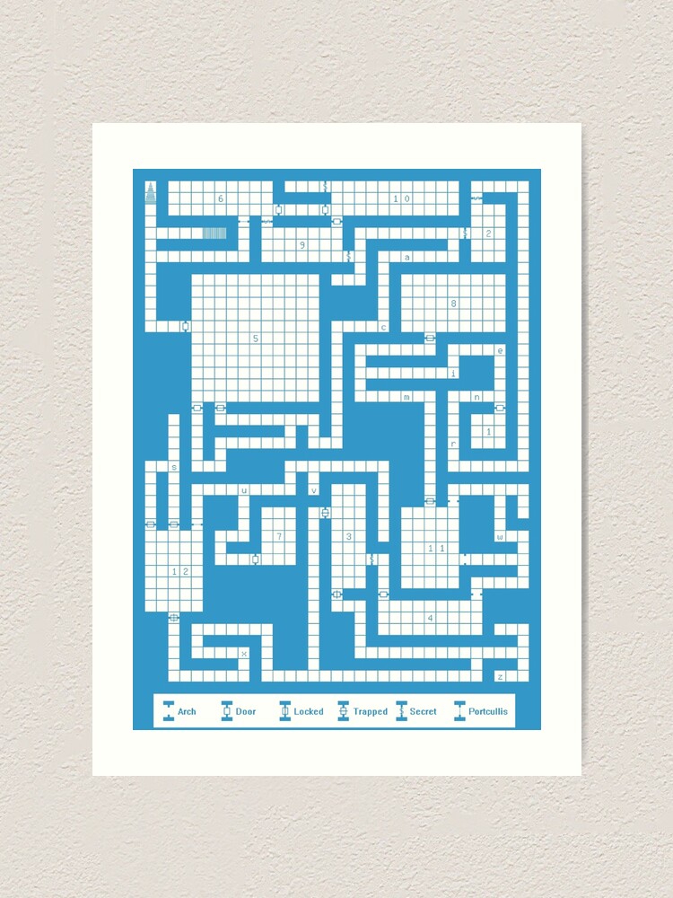Old School Rpg Map Art Print By Vampireslug Redbubble