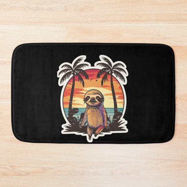 Item preview, My Spirit Animal is Sloth. Sloth on vacation,beach,palm trees. designed and sold by elnexshop.