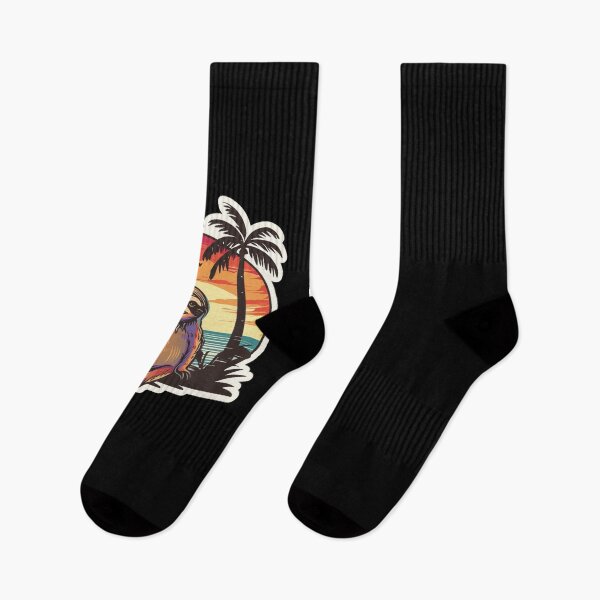 Item preview, My Spirit Animal is Sloth. Sloth on vacation,beach,palm trees. designed and sold by elnexshop.
