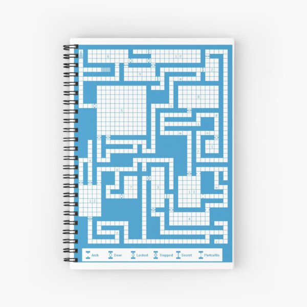 Old School RPG Map Spiral Notebook