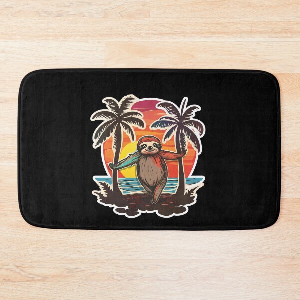 Item preview, My Spirit Animal is Sloth. Sloth on vacation,beach,palm trees. designed and sold by elnexshop.