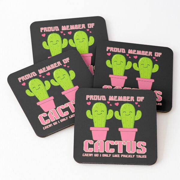 Item preview, Proud Member of Cactus Crew Funny Typography Quote designed and sold by thedazzlingmonk.