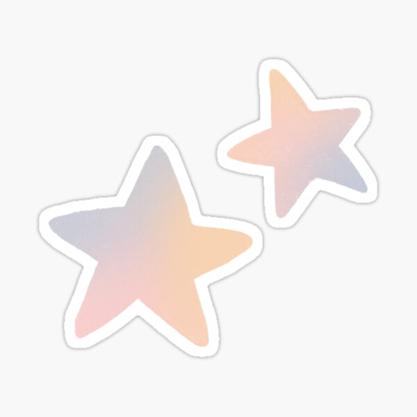 Vista previa del artículo con la obra «estrellas de gradiente pastel», diseñado y vendido por mango morning.