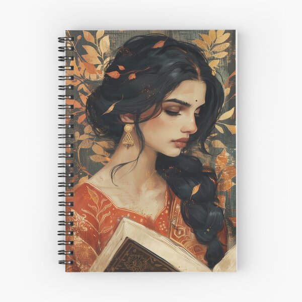 Item preview, indian woman and book  designed and sold by Rockwpapart.