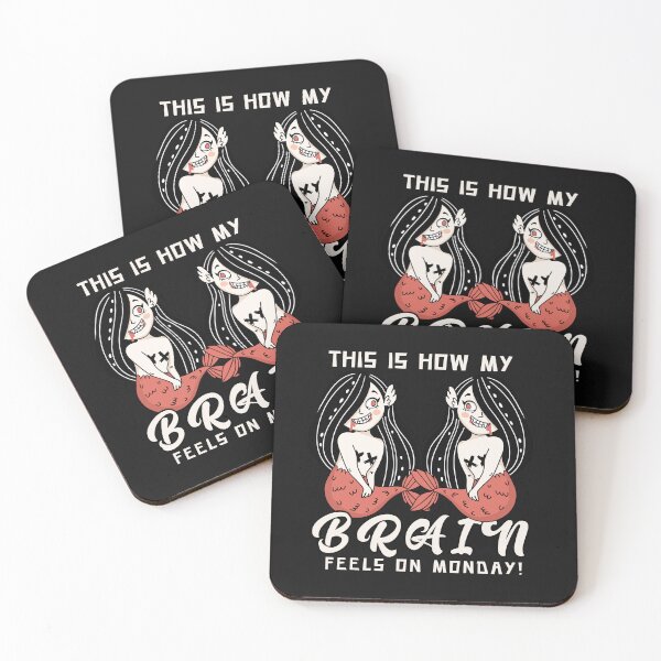 Item preview, This Is How My Brain Works on Mondays Funny Weekend Typography Quote designed and sold by thedazzlingmonk.