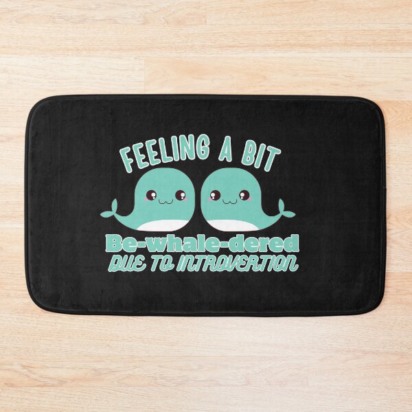 Item preview, Feeling a Bit Be-Whale-Dered Funny Kawaii Typography Quote designed and sold by thedazzlingmonk.