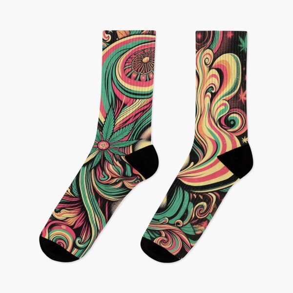 Item preview, hippie weed girl psychedelic art designed and sold by scabsecrete.