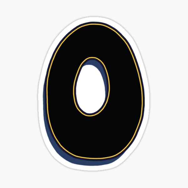 O black / yellow Sticker