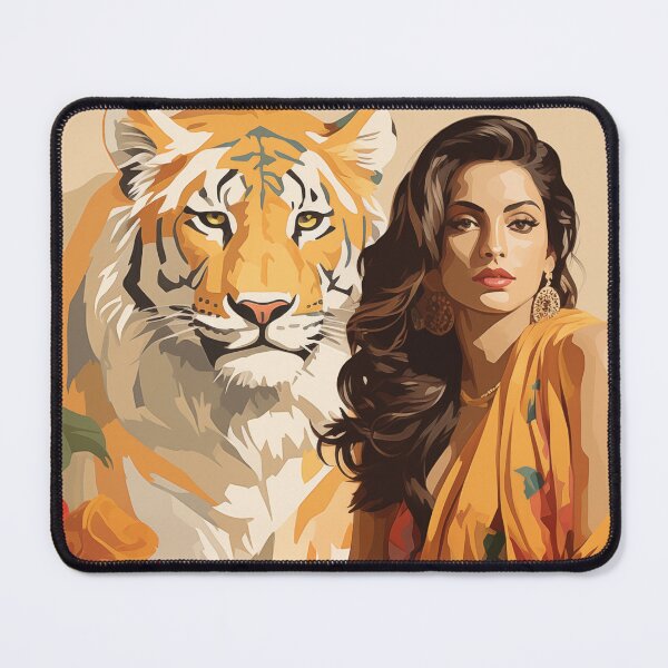 Item preview, indian woman with tiger designed and sold by Rockwpapart.