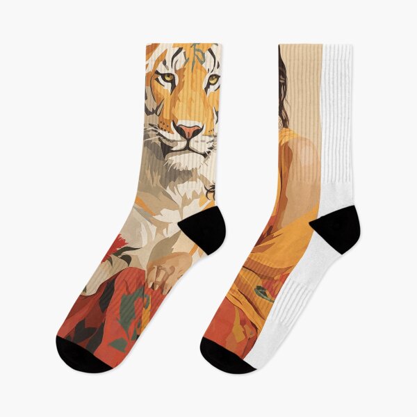 Item preview, indian woman with tiger designed and sold by Rockwpapart.