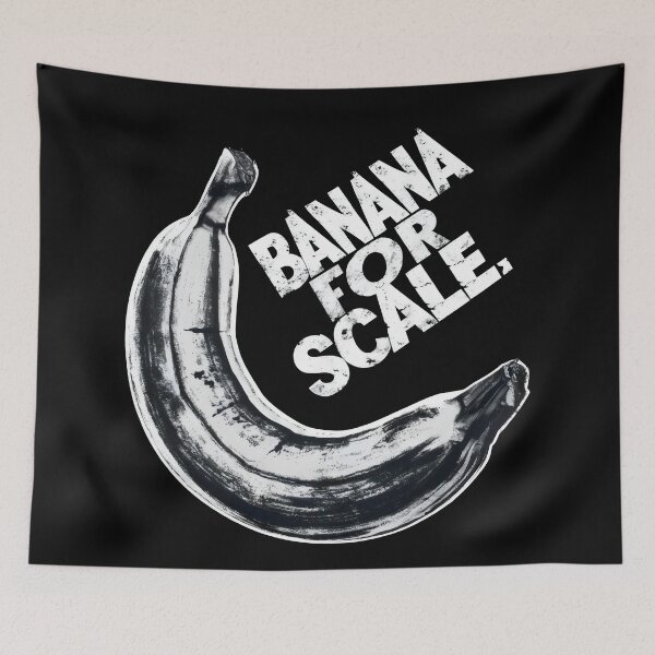 Item preview, Banana For Scale Black & White designed and sold by StarArtsStudio.